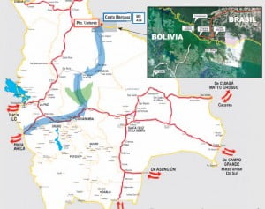 El TIPNIS es parte fundamental de una carretera biocéanica internacional (Petropress 29, ago 2012)