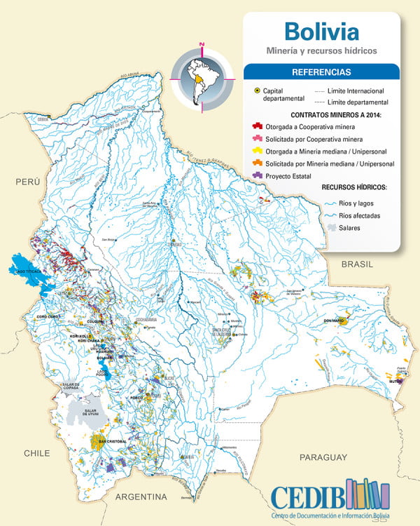 Mapa Mineria y recursos hídricos Mapa Mineria y recursos hídricos