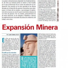 Chile: Expansión Minera sin Frontera (Petropress 12, octubre 2008)