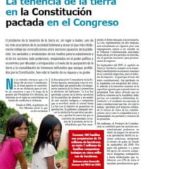 La tenencia de la tierra en la Constitución pactada en el Congreso (Petropress 13, enero 2009)