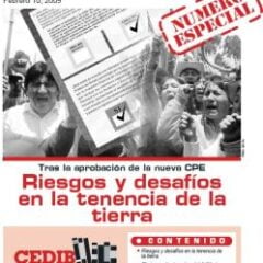 BoliviaPress Febrero 2009: Riesgos y desafíos en la tenencia de la tierra