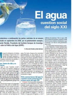 Agua, cuestion social del siglo XXI (Petropress 15, 6.09)