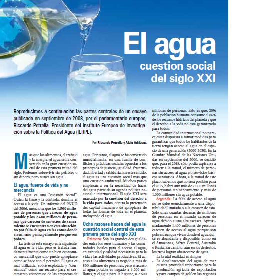 Petropress 15 | Agua cuestión social del siglo XXI