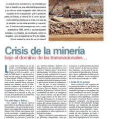 Crisis de la minería bajo el dominio de las transnacionales (Petropress 15, 6.09)