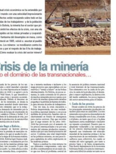 Petropress 15 | Crisis de la minería bajo el dominio de las transnacionales