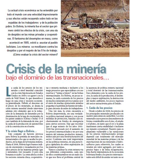 Petropress 15 | Crisis de la minería bajo el dominio de las transnacionales