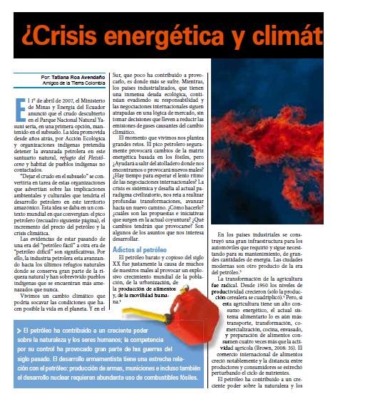 ¿Crisis energética y climática: o crisis de paradigma? (Petropress 16, 8.09)