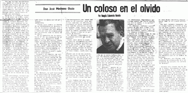 “El Adobe” (La biografía del Dr. José Medrano Ossio) de José Franz Medrano Solares