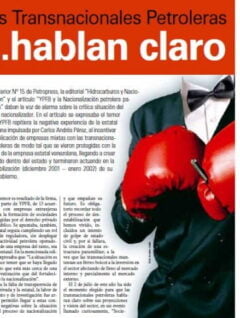 Petropress 16 | Las transnacionales petroleras hablan claro