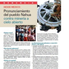 Petropress 16 | Denuncia desde México Pronunciamiento del pueblo Nahua contra minería a cielo abierto