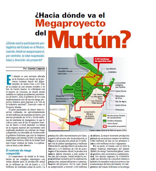 ¿Hacia donde va el Megaproyecto del Mutún? (Petropress 17, 10.09)