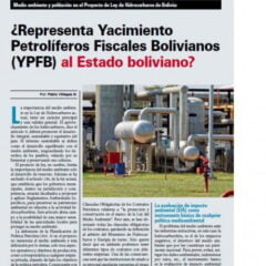 ¿Representa Yacimiento Petrolíferos Fiscales Bolivianos (YPFB) al Estado boliviano? (Petropress 18, 1.10)