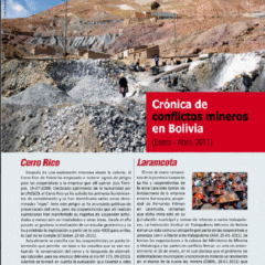 Petropress 25 | Crónica de conflictos mineros en Bolivia enero a abril 2011