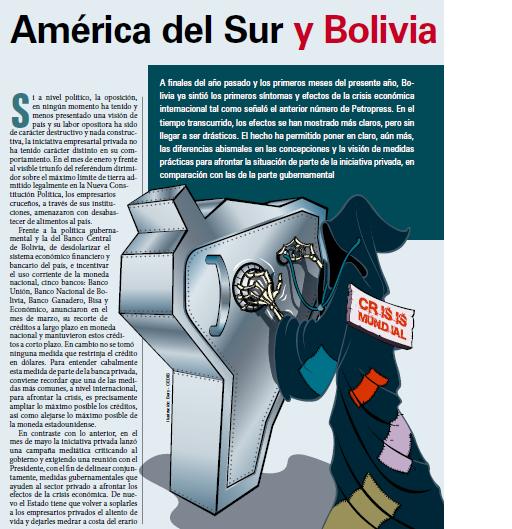 América del Sur y Bolivia frente a la crisis (Petropress 15, 6.09)