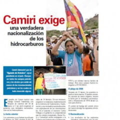 Camiri exige una verdadera nacionalización de los hidrocarburos (Petropress 10, mayo 2008)