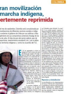 Colombia: Gran movilización y marcha indígena, fuertemente reprimida (Petropress 12, 10.08)