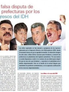 La falsa disputa de las prefecturas por los ingresos del IDH (Petropress 8, marzo 2008)