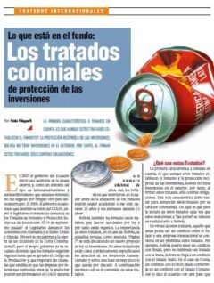 Los tratados coloniales. Lo que está en el fondo de la protección de las inversiones (Petropress 22, 9.10)