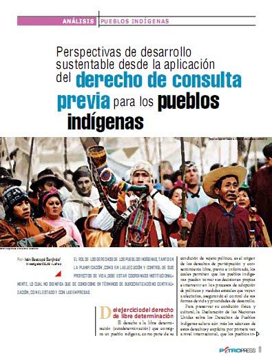 Perspectivas de desarrollo sustentable desde la aplicación del derecho de consulta previa para los pueblos indígenas (Petropress 26, 9.11)