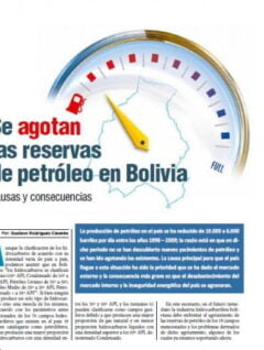 Se agotan las reservas de petróleo en Bolivia. Causas y consecuencias (Petroress 20, 6.10)