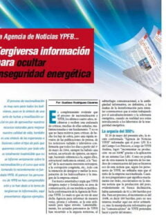 Petropress 20 | La Agencia de Noticias YPFB tergiversa información para ocultar inseguridad energética