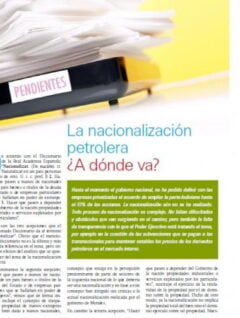 La nacionalización petrolera ¿A dónde va? (Petropress 8, marzo 2008)