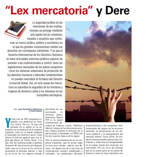 “Lex mercatoria” y Derechos Humanos (Petropress 11, agosto 2008)