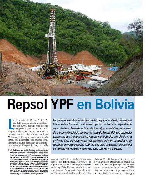Repsol YPF en Bolivia (Petropress 9, abril 2008)