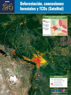 Mapa | Deforestación, concesiones forestales y TCOs (satelital)