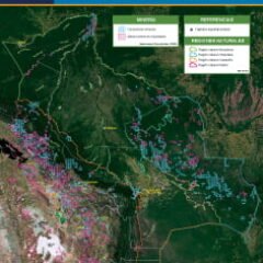 Regiones naturales, minería y recursos hídricos (satelital)