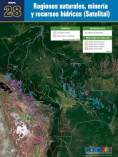 Regiones naturales, minería y recursos hídricos (satelital)