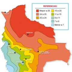 Las temperaturas en el territorio boliviano