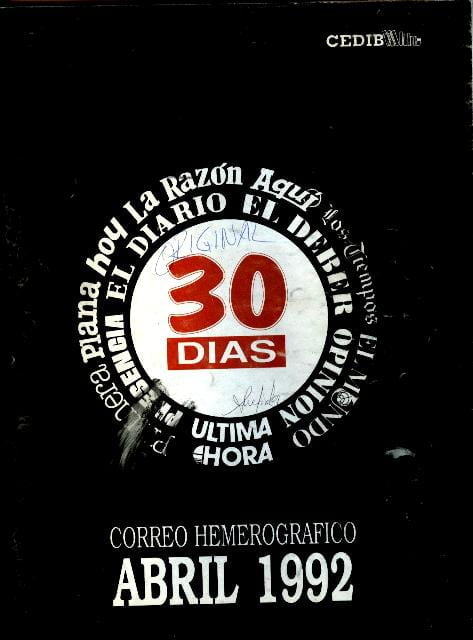 30 Días. Correo hemerográfico (Abril 1992)