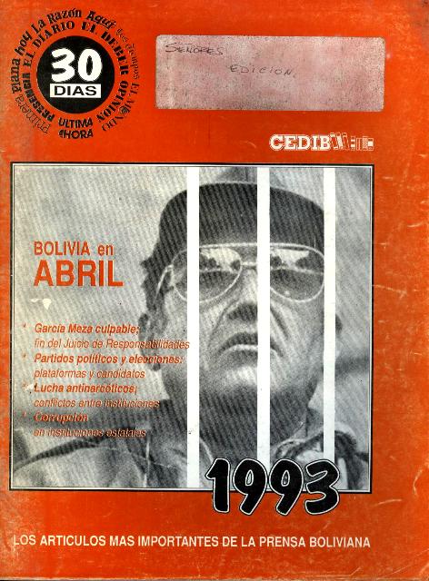 30 Días. Bolivia en abril 1993