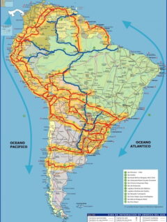 Mapa | IIRSA – Ejes de integración en América del Sur