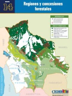 Mapa Regiones y concesiones forestales