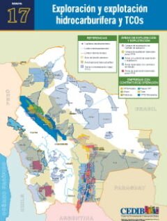 Mapa Exploración y explotación hidrocarburífero y TCOs