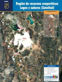 Mapa Región de recursos evaporíticos – Lagos y salares (satelital)