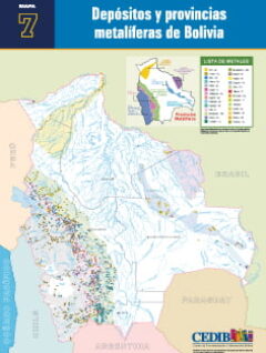 Mapa Depósitos y provincias metalíferas de Bolivia