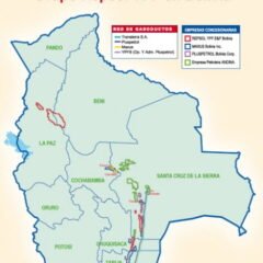 Mapa de concesiones del grupo Repsol YPF en Bolivia