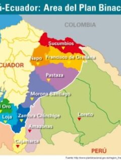 Mapa Perú-Ecuador: Área del plan binacional