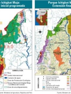 Mapa Parque Ichigkat Muja: Extensión inicial programada / extensión final