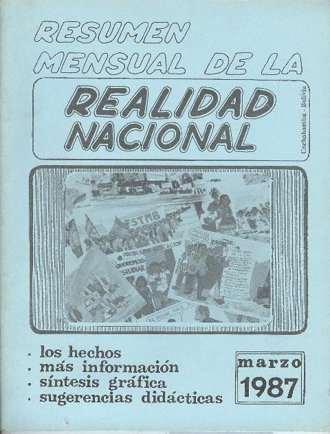 Resumen de la Realidad Nacional (Marzo 1987)