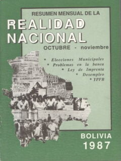 Resumen mensual de la Realidad Nacional (Octubre – Noviembre 1987)