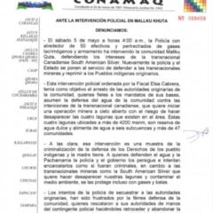 CONAMAQ: Ante la intervención policial en Mallkhu Khota (08-05-12)