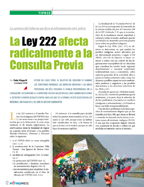 petro 283 Petropress 28 | La Ley 222 afecta radicalmente a la Consulta Previa