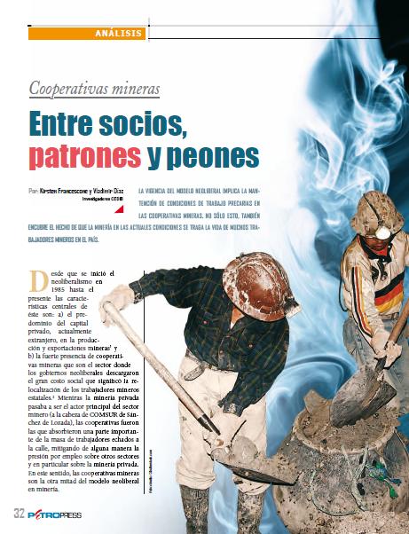 Petropress 30 | Cooperativas mineras entre socios patrones y peones