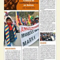 Crónica de conflictos mineros en Bolivia, Julio-Noviembre, 2012 (Petropress 30, 1.13)
