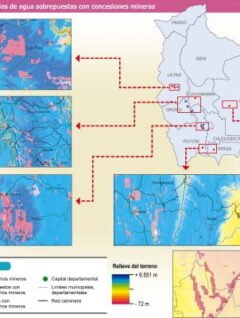 Mapa Presas de agua y minería | Petropress 30