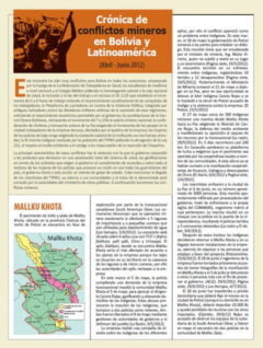 Crónica de conflictios mineros, abril-junio 2012 (Petropress 29, 9.12)